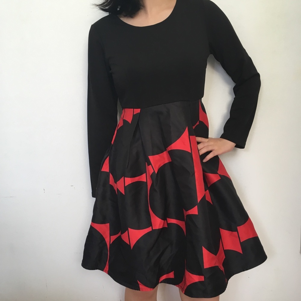 New Long Sleeve Dot Dress